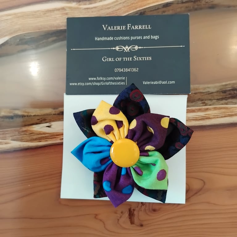 Fabric  Flower Brooch