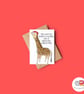 Giraffe Christmas Card, A6 Christmas Card