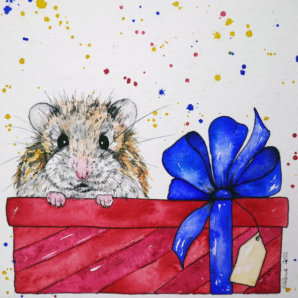 Hamster, Roborovski Hamster, Hamster Lover, Original Painting