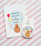 A5 birthday poem zine and capybara badge - birthday gift