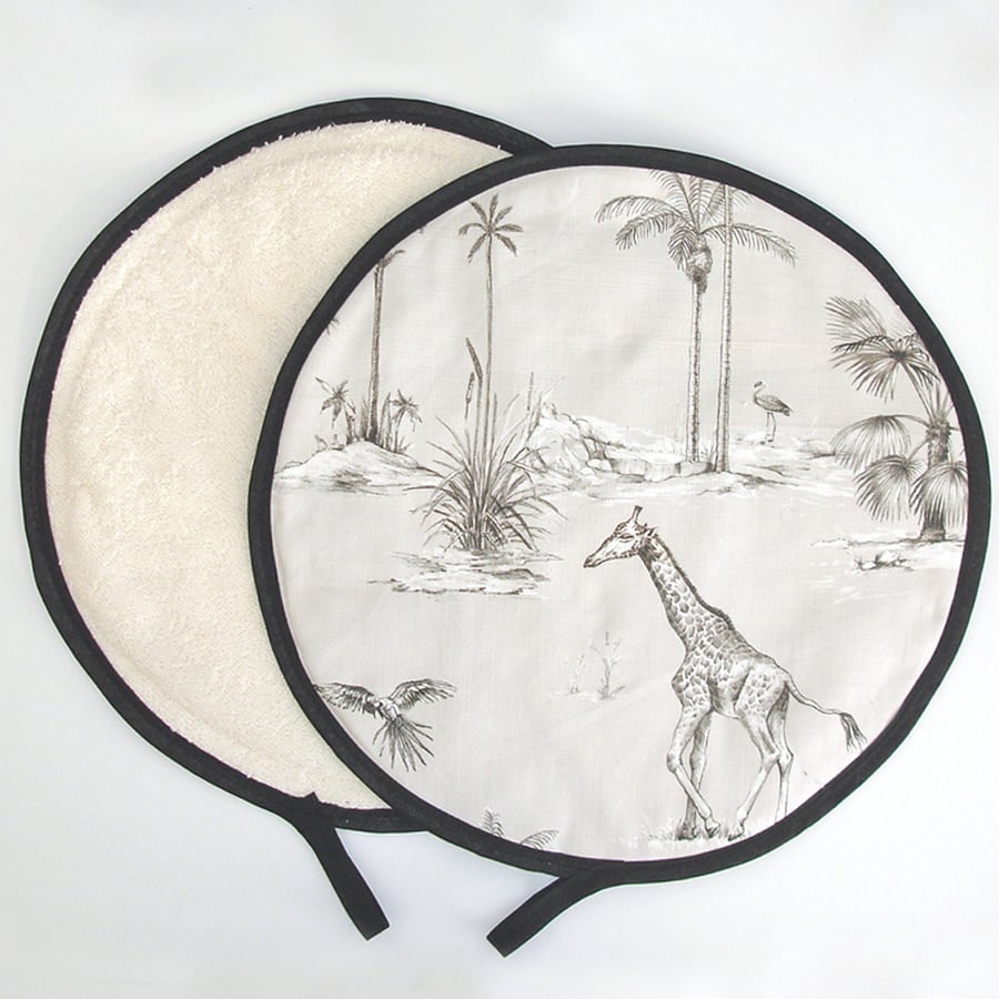 Aga Hob Lid Mats Giraffe Pads Hats Round Covers Surface Savers Grey Safari