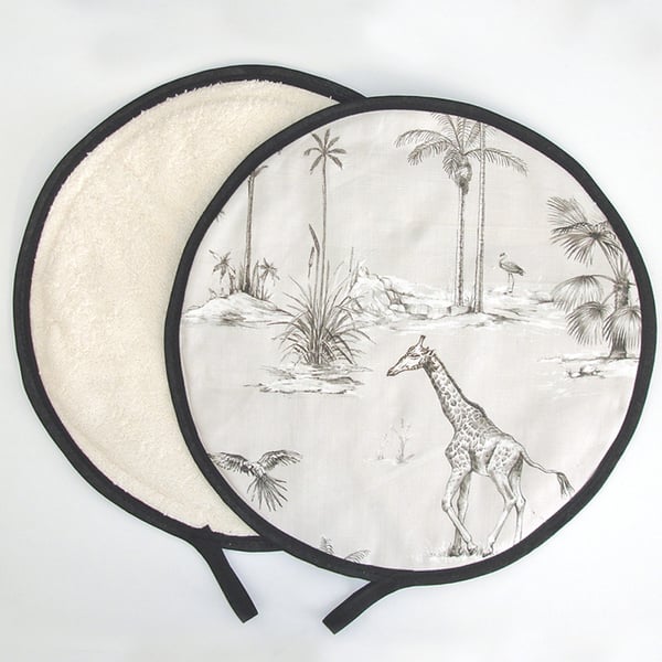 Aga Hob Lid Mats Giraffe Pads Hats Round Covers Surface Savers Grey Safari
