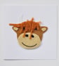 Highland coo handmade greeting card - Image 1