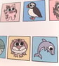 Birthday Card with Cute Animals - cryptic message spells Happy Birthday L-HBA - Image 5
