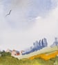 Spring Fields. Bookmark. Original Painting. Countryside Scene - Image 3