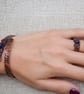 Handmade Copper Bracelet and Ring Set, Blue ,stone Stardust Jewelry,  - Image 5