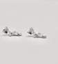 Abstract Recycled Silver Earrings - Image 2