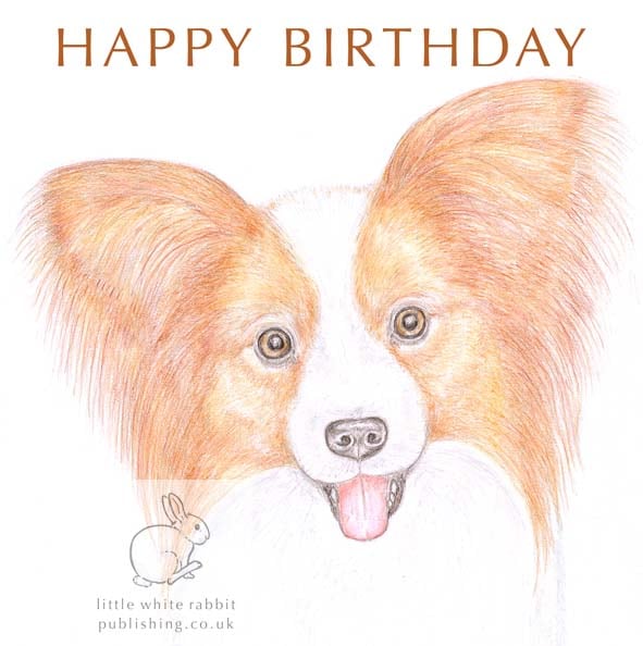 Charlotte the Papillon - Birthday Card