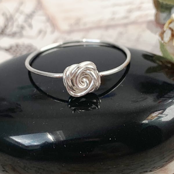 Silver Rose Ring