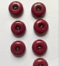 Set of 7 small flat brown vintage buttons  - Image 1