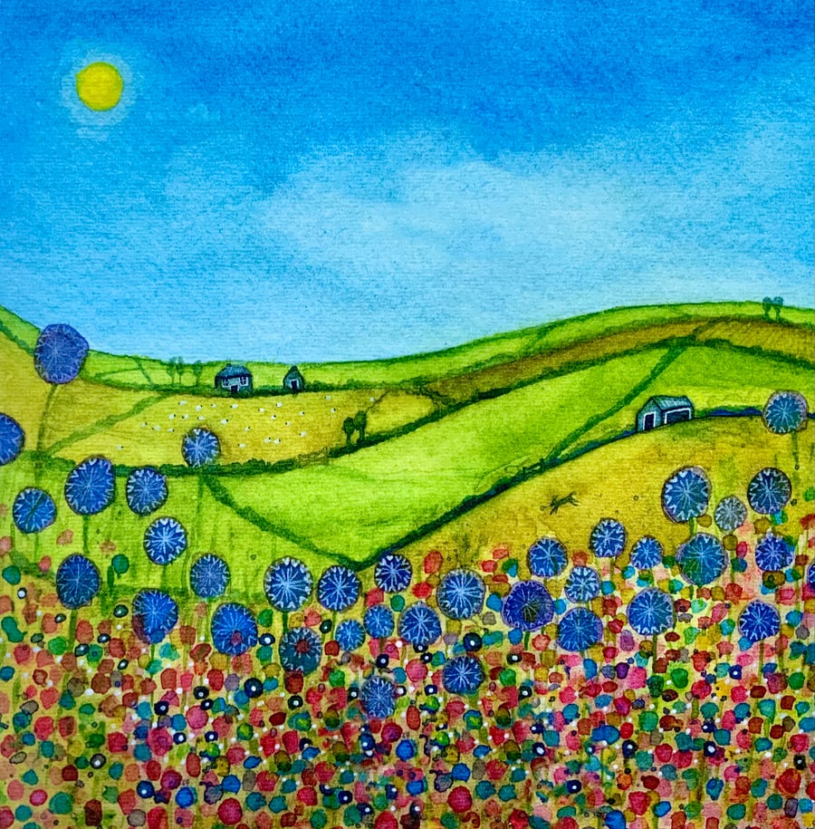 Summer Meadows, Blank Greetings Card