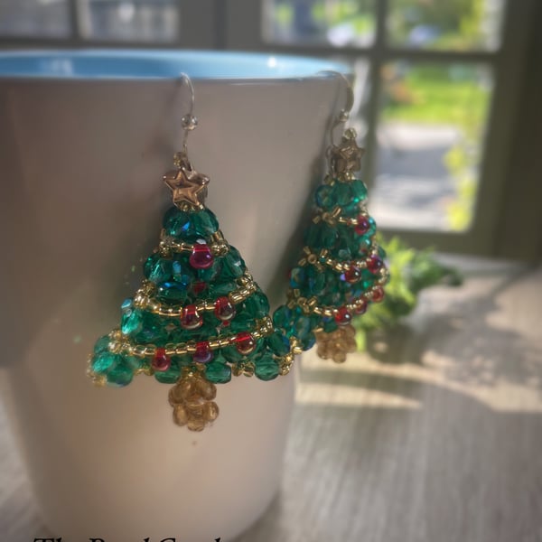 Christmas tree earrings 