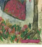 Line Dancing  Collagraph print with oil pastel- Romantic Gift - Image 2