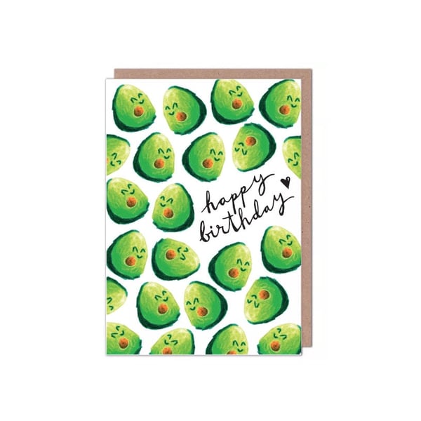 Cute Avocado Birthday Card