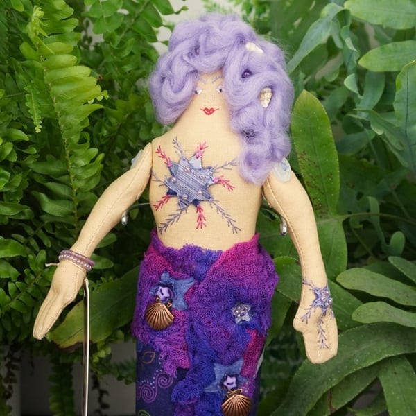 Aethra, A Tiny Perfectly Imperfect Mermaid Doll