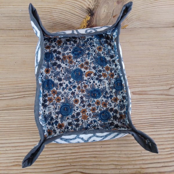 handmade storage tray for use in office, bedroom or bathroom.