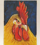 Chicken Painting,  original one of a kind painting in Folk Art style  - Image 3