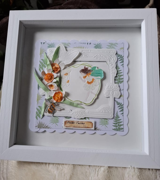 Hand Made And Painted 3D Decoupage Art Piece Free P&P