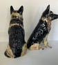 Personalised German Shepherd Dog salt and pepper shakers.(large 17cm high) - Image 7
