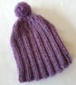 Small Tea Cosy for 2 Cup Tea Pot, Purple, Hand Knitted - Image 5