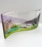 Scottish Highlands landscape, fused glass landscape art, decor for the home.  - Image 10