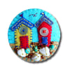 Beside The Seaside Theme - Beach Hut Handmade Felt Brooch