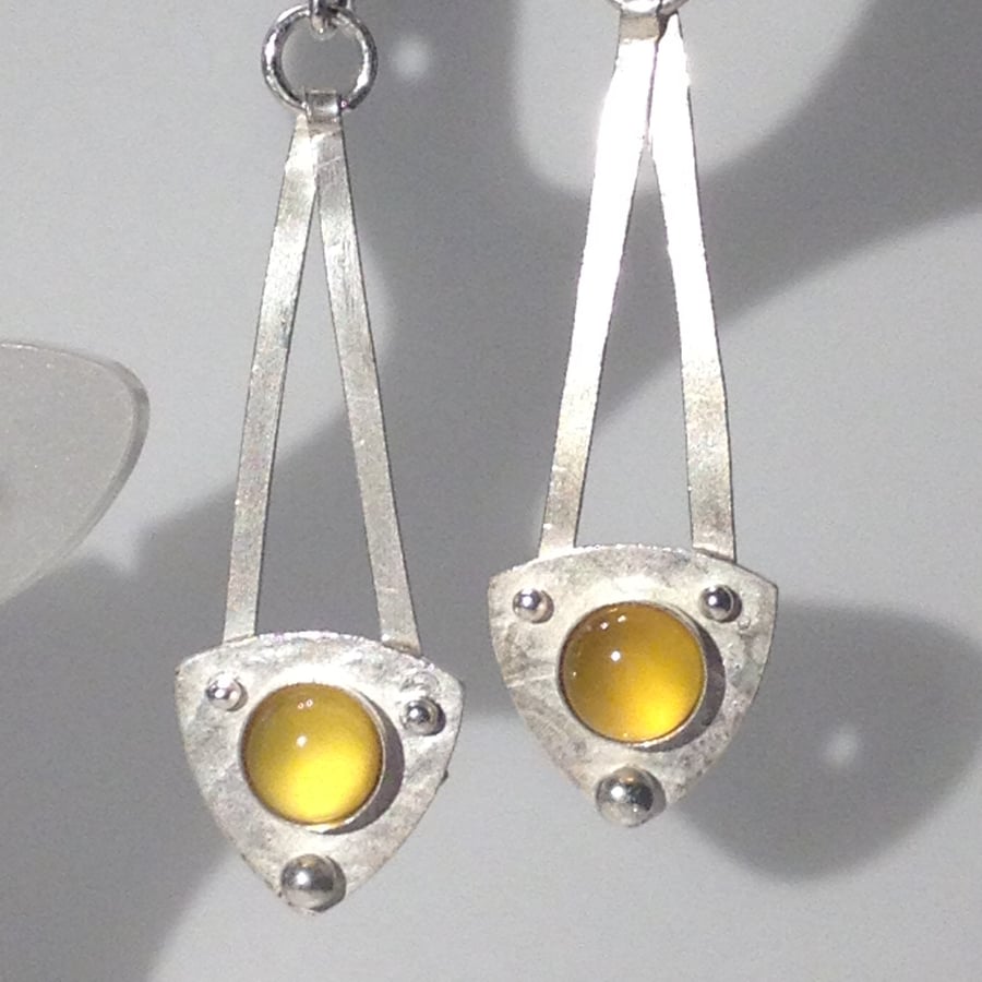 Yellow Chalcedony earrings
