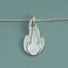 Petite Sterling Silver Flame Pendant – Renewal & Transformation Jewellery
