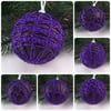 Christmas baubles boxed set of 6 large decorated with crochet lace (A20)