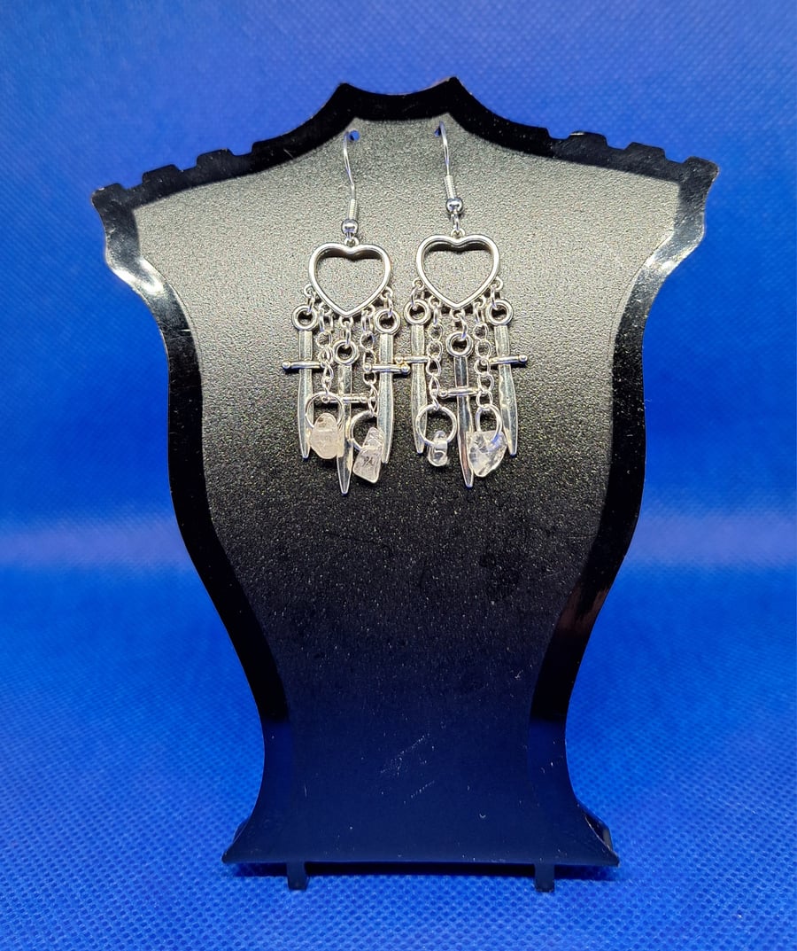 The sword and the Stone inspired dangle earrings