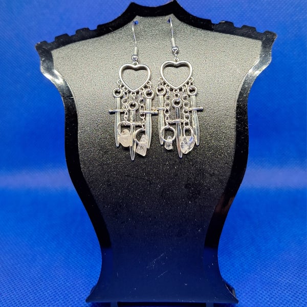 The sword and the Stone inspired dangle earrings