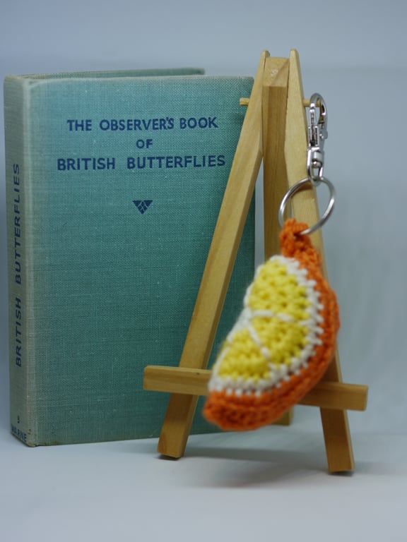 Crochet Orange slice Keyring