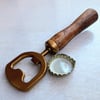 Handmade Woodturned Zebrano (Zebra Wood) Bottle Opener - Narrower Handle