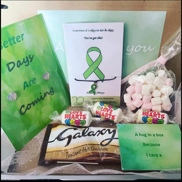 Mental health depression awareness letterbox gift mini hamper 