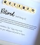Retired Retirement Scrabble Minifigures Frame Personalised  - Image 2