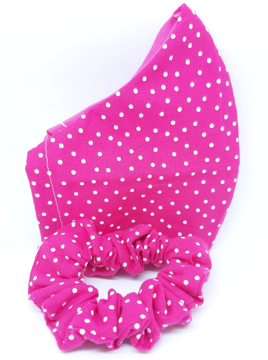 Face Covering with Matching Scrunchie - Teen-Small Adult