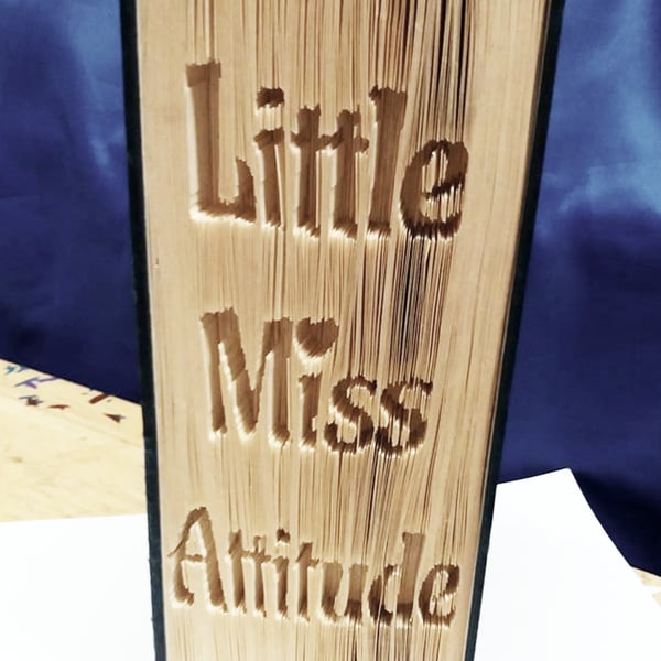 Little Miss Attitude CUT & FOLD Book Folding Pattern - EMAILED PDF PATTERN