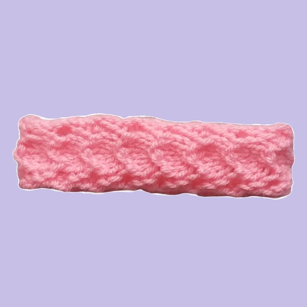 KNITTING PATTERN PDF Preemie Pink Headbands