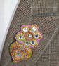 Sparkle heart brooch - sustainable jewellery - Image 2