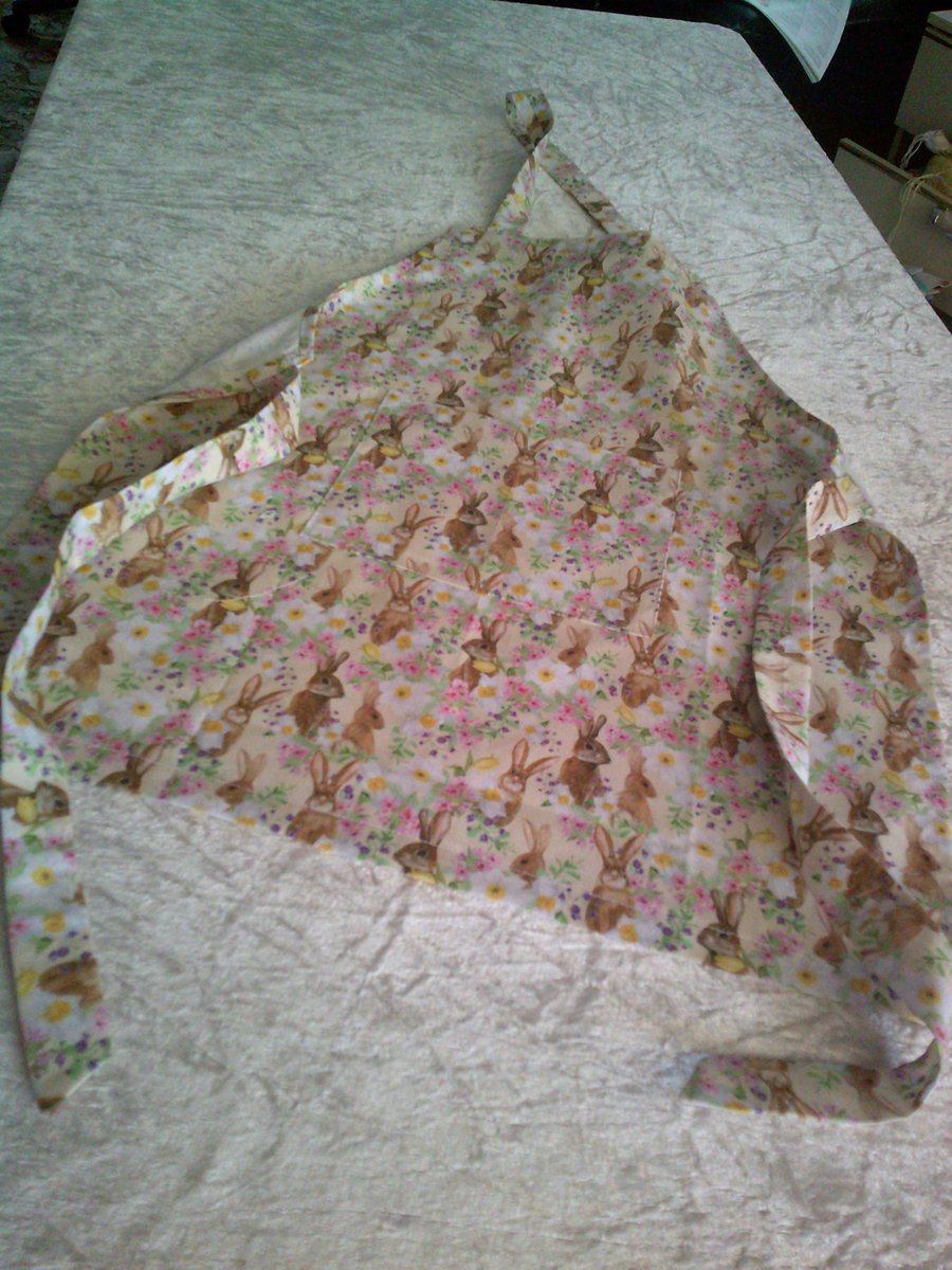 Rabbits & Spring Flowers Childs Apron