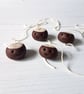 Mini kawaii conker on a string ornament, decoration, autumn, rustic - Image 4