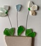Cornwall sea glass plant pot design greeting card  - Image 2