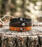 Adjustable Personalised Leather Coordinates Bracelet - Optional Secret Message  - Image 2