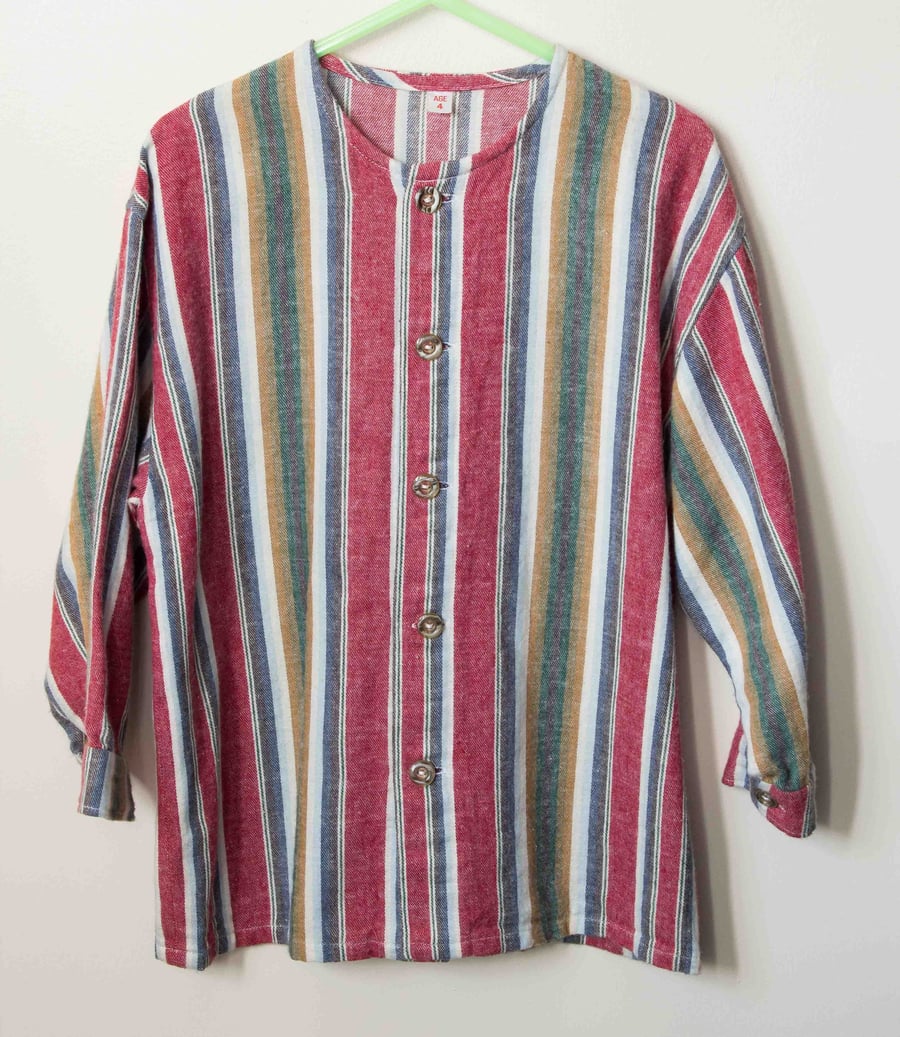 Stripey Brushed Cotton Shirt 4 - 5 Years