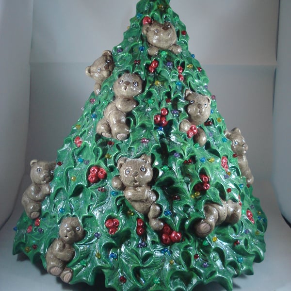 Christmas Table Lamps by Allsorts Of Ceramics on Folksy