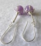 Large Amethyst Flower Bud Earrings with Sterling Silver - Image 7