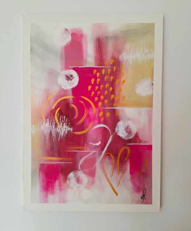 Original Acrylic Painting - Abstract Art– Ready to Hang- "Here come the girls!" 