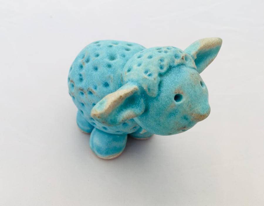 Clay animal, Ernie ceramic sheep, one off piece of art, ceramic gift