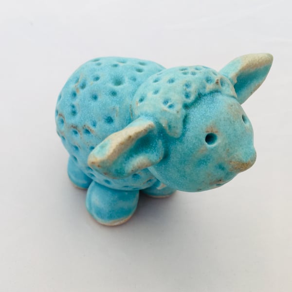 Clay animal, Ernie ceramic sheep, one off piece of art, ceramic gift