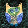 Ceramic owl hanging decoration
